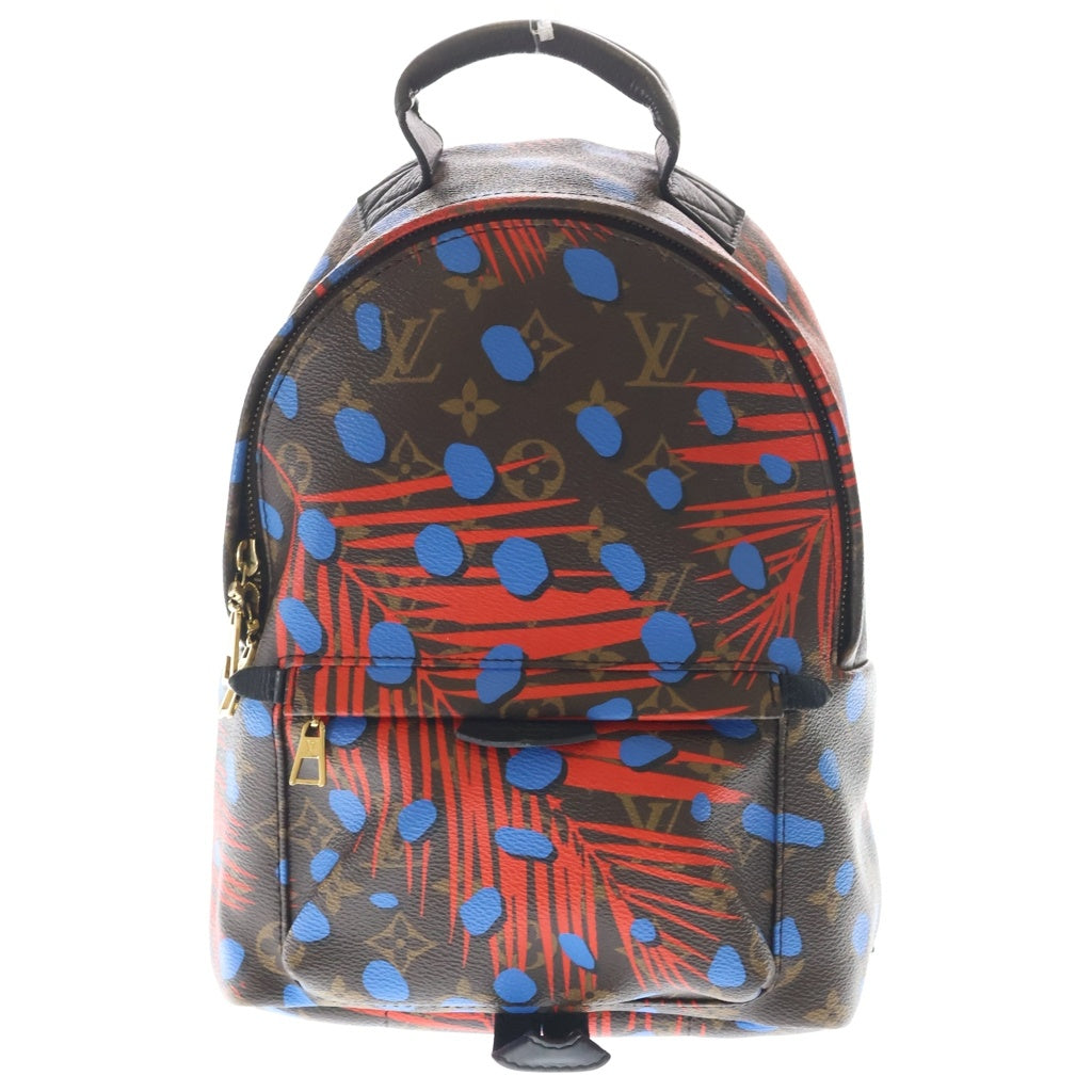 LOUIS VUITTON(ルイヴィトン) ジャングルドット パームスプリングスPM リュックサック バックパック ブラウン×レッド レザー×PVC M41980 ゴールド金具 レディース