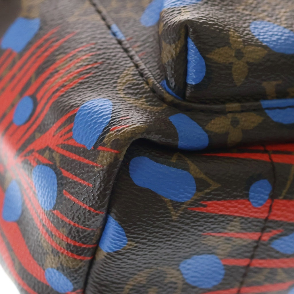 LOUIS VUITTON(ルイヴィトン) ジャングルドット パームスプリングスPM リュックサック バックパック ブラウン×レッド レザー×PVC M41980 ゴールド金具 レディース