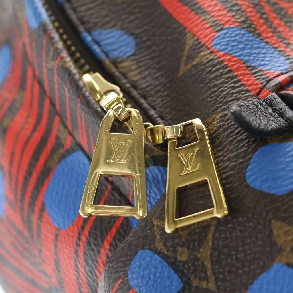 LOUIS VUITTON(ルイヴィトン) ジャングルドット パームスプリングスPM リュックサック バックパック ブラウン×レッド レザー×PVC M41980 ゴールド金具 レディース