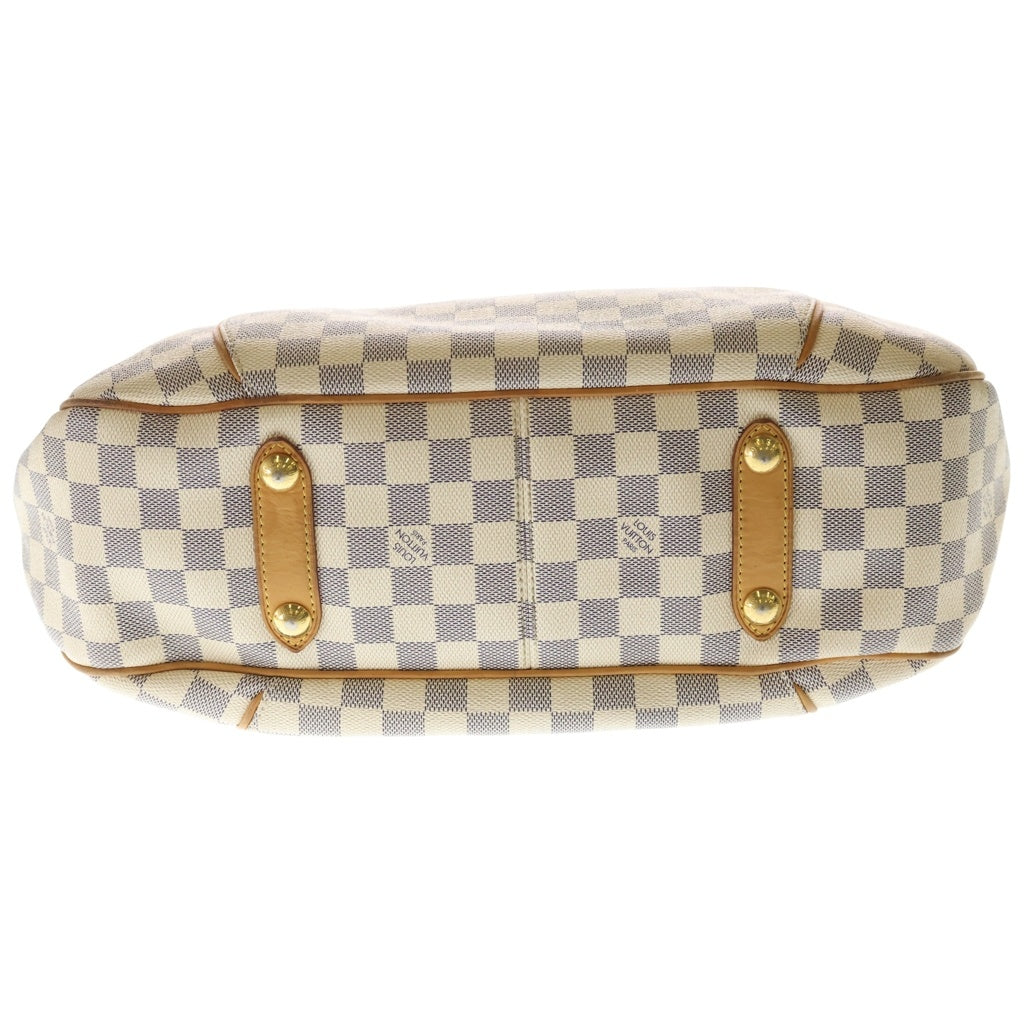 LOUIS VUITTON(ルイヴィトン) ダミエアズール ガリエラPM ショルダーバッグ アイボリー×ブラウン レザー×PVC N55215 ゴールド金具 レディース