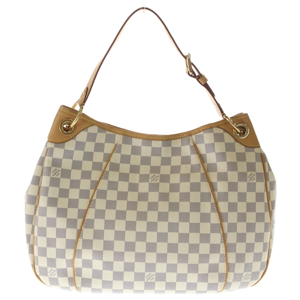 LOUIS VUITTON(ルイヴィトン) ダミエアズール ガリエラPM ショルダーバッグ アイボリー×ブラウン レザー×PVC N55215 ゴールド金具 レディース