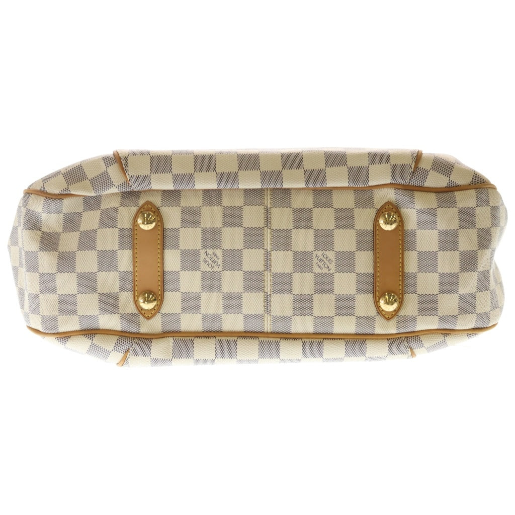 LOUIS VUITTON(ルイヴィトン) ダミエアズール ガリエラPM ショルダーバッグ アイボリー×ブラウン レザー×PVC N55215 ゴールド金具 レディース