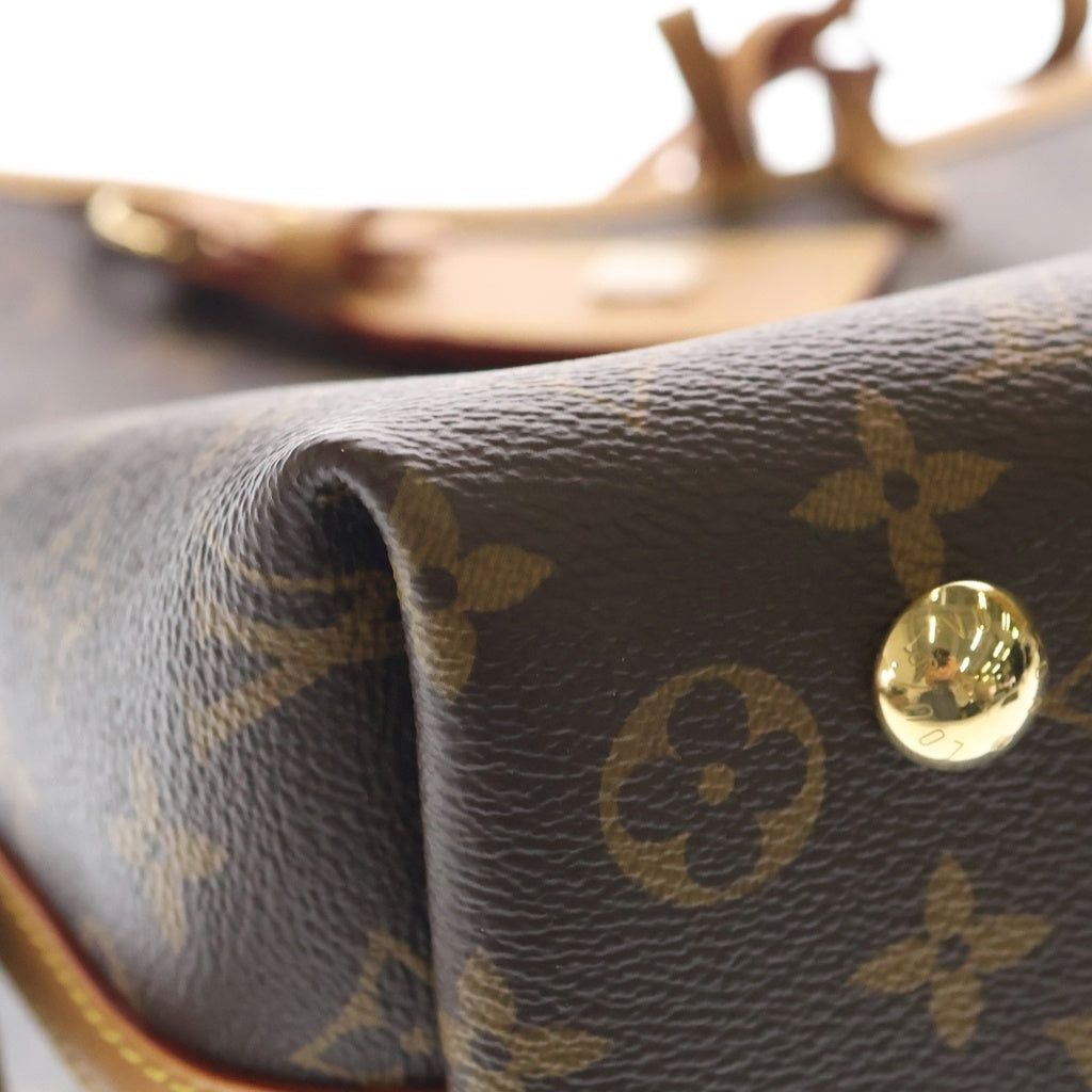 LOUIS VUITTON(ルイヴィトン) モノグラム キャリーオール NM PM PVC レザー ショルダーバッグ ブラウン M4620 レディース