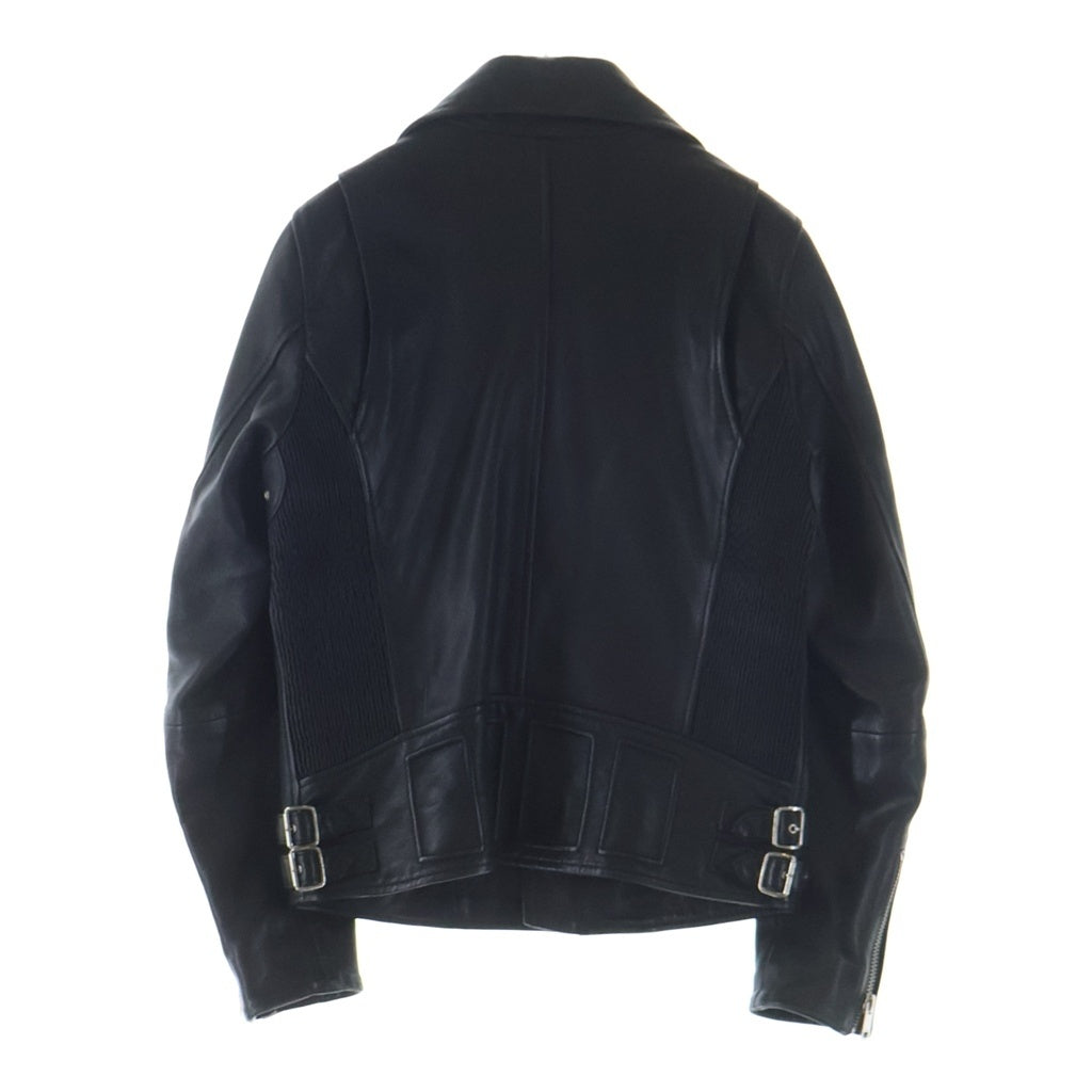 DIESEL(ディーゼル) ラムスキン レザー ダブル ライダースジャケット ブラック