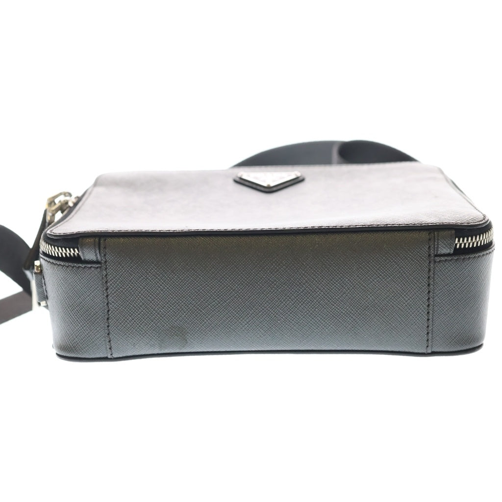 PRADA(プラダ) サフィアーノ 2WAYショルダーバッグ ハンドバッグ ダークグレー サフィアーノレザー 2VH069 シルバー金具