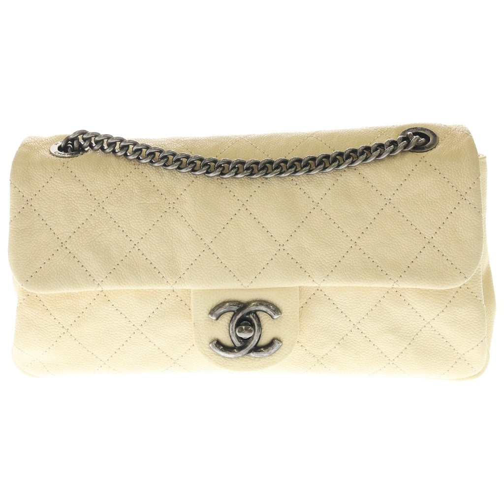 CHANEL(シャネル) マトラッセ インザミックス チェーンショルダーバッグ ベージュ キャビアスキン SV金具 15680357 レディース