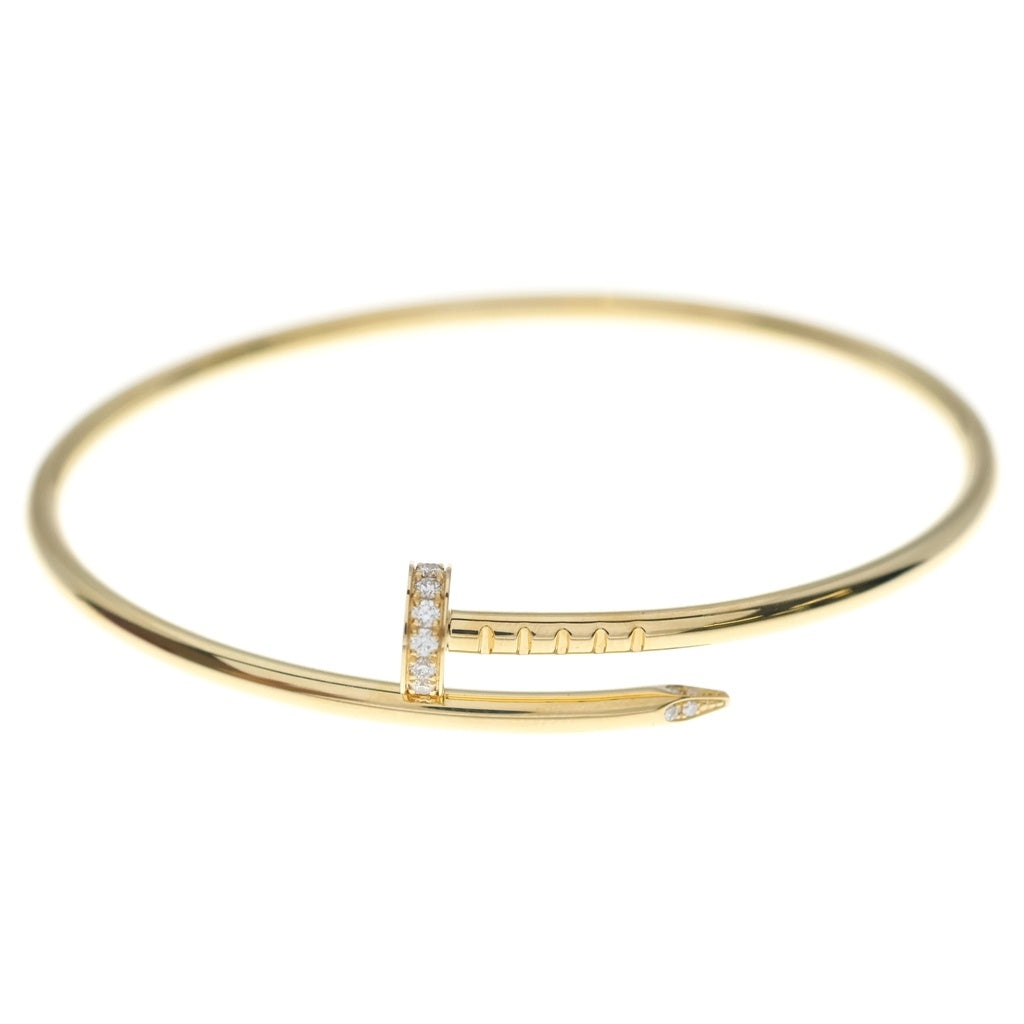 Cartier(カルティエ) ジュストアンクル ブレスレット バングル スモール ダイヤ イエローゴールド 750 8.7g B6066117 レディース