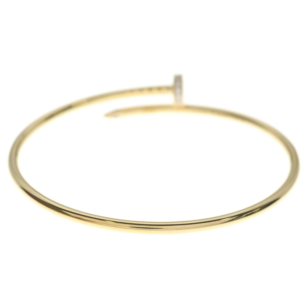 Cartier(カルティエ) ジュストアンクル ブレスレット バングル スモール ダイヤ イエローゴールド 750 8.7g B6066117 レディース