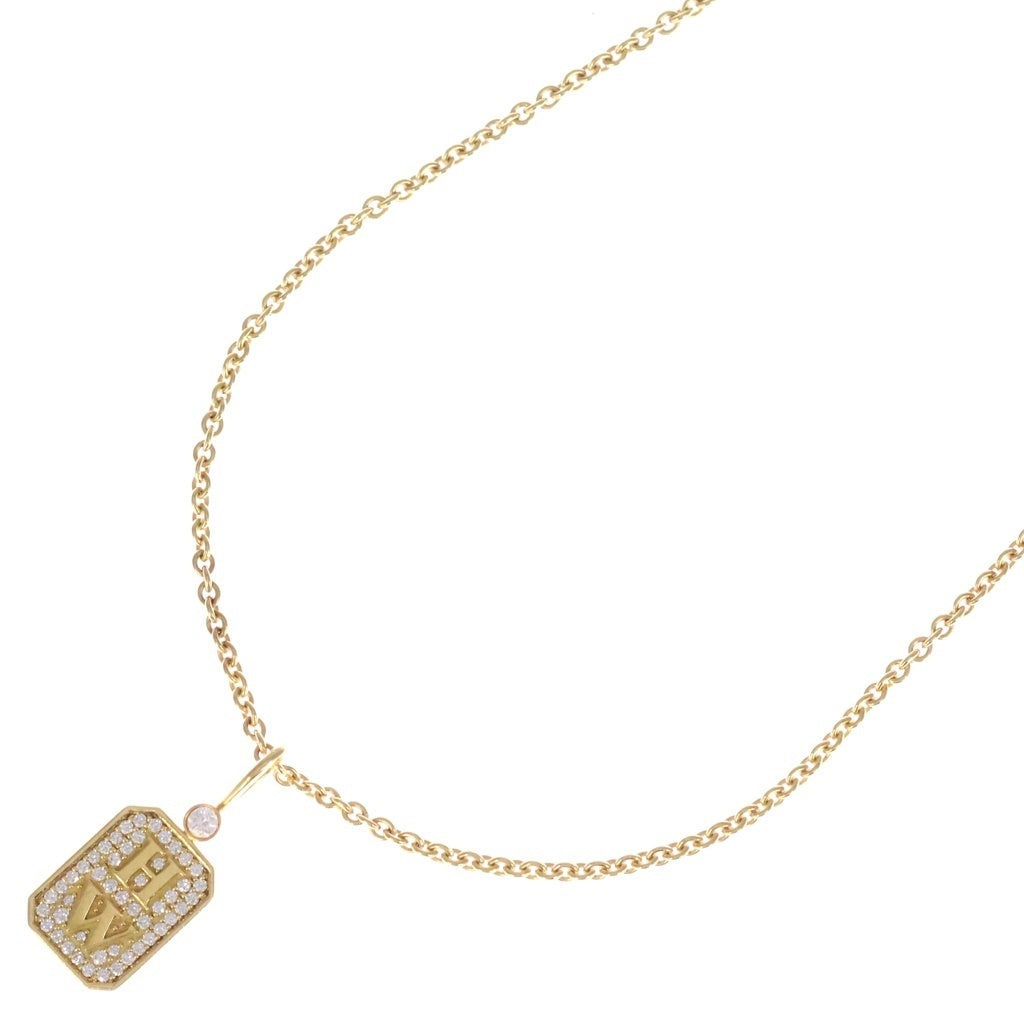 HARRY WINSTON(ハリーウィンストン) HWロゴ チャーム ネックレス パヴェ ダイヤ YG イエローゴールド CMDYRDPALOG レディース