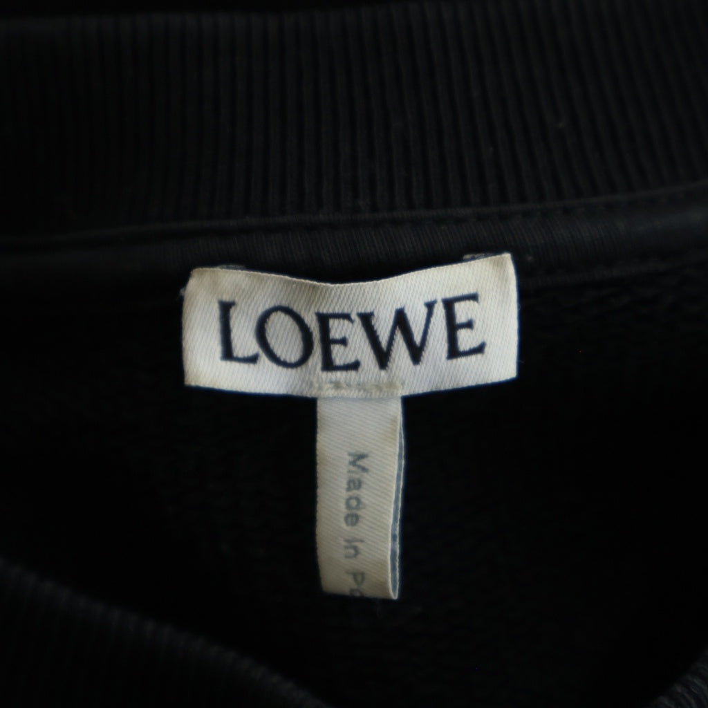 LOEWE(ロエベ) 22SS Pansies Embroidery Sweatshir 刺繍オーバーサイズスウェット トレーナー ブラック H526Y24X01
