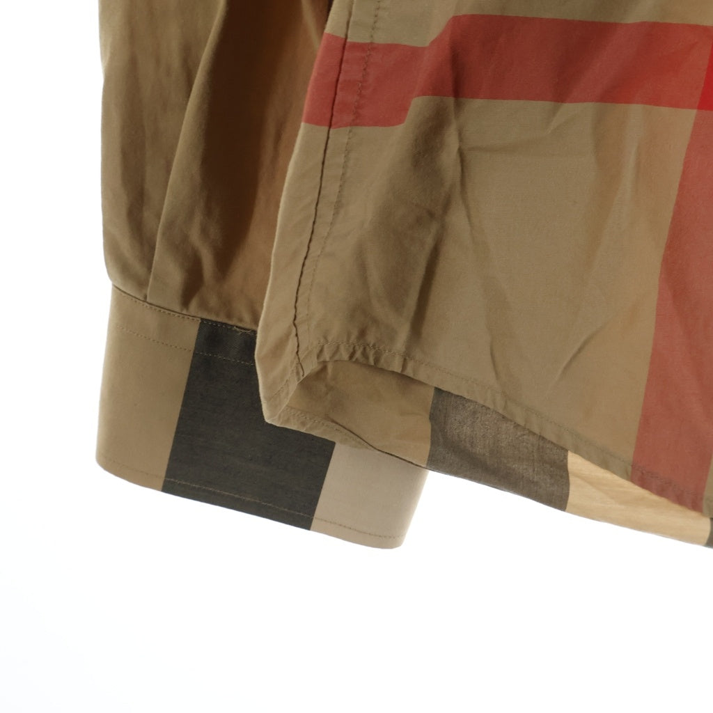 BURBERRY(バーバリー) メガチェック 長袖コットンシャツ レギュラーカラー ベージュ 8010213