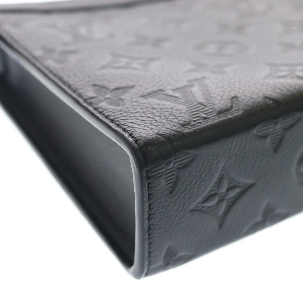 LOUIS VUITTON(ルイヴィトン) モノグラムシャドウ ガストン ウエアラブル ウォレット ノワール レザー ショルダーバッグ ブラック M81115
