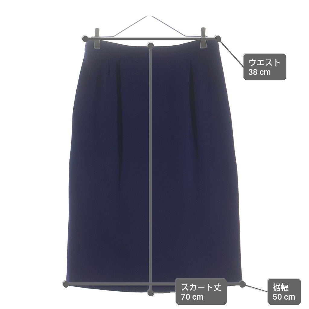 CELINE(セリーヌ) ウール タイト ミディアムスカート パープル レディース