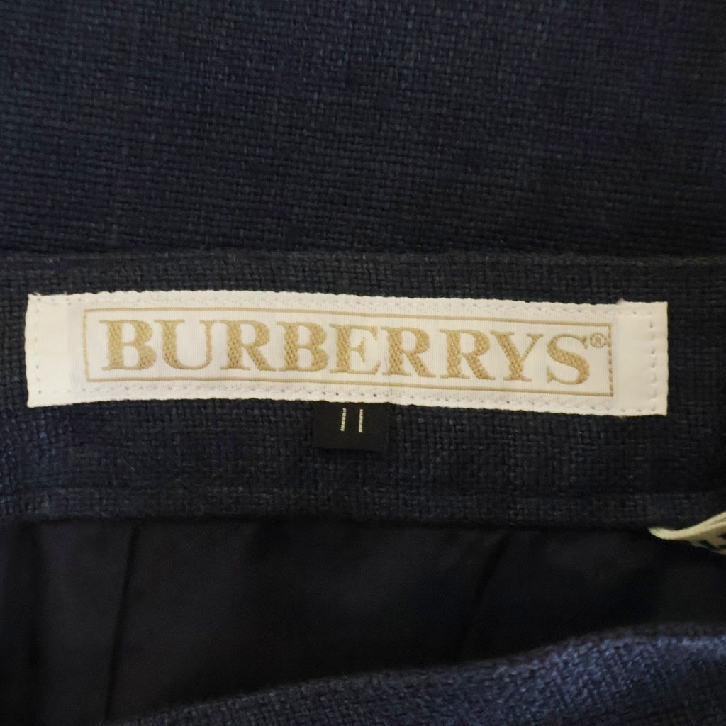 BURBERRY(バーバリー) タイトスカート 麻 ネイビー レディース 11サイズ