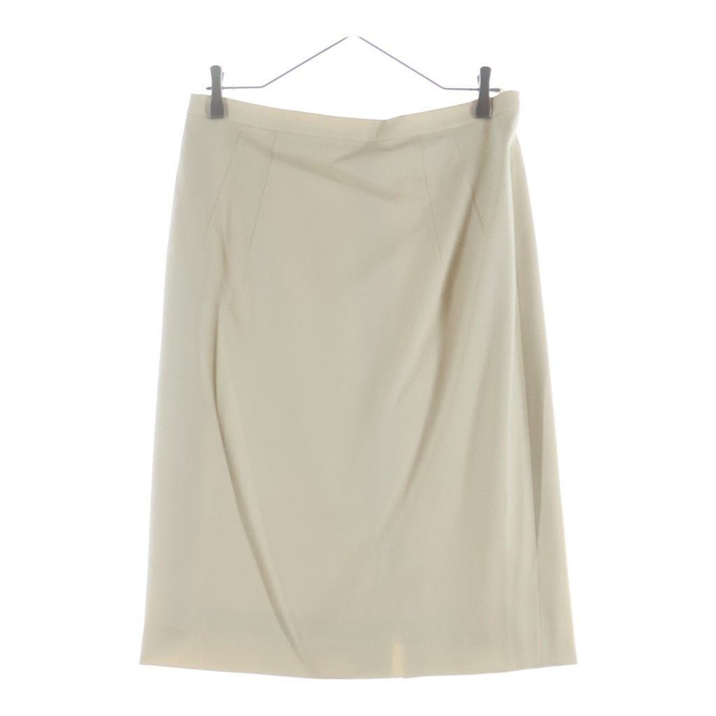 JIL SANDER(ジルサンダー) アセテート ビスコース タイト ミディアムスカート ベージュ レディース