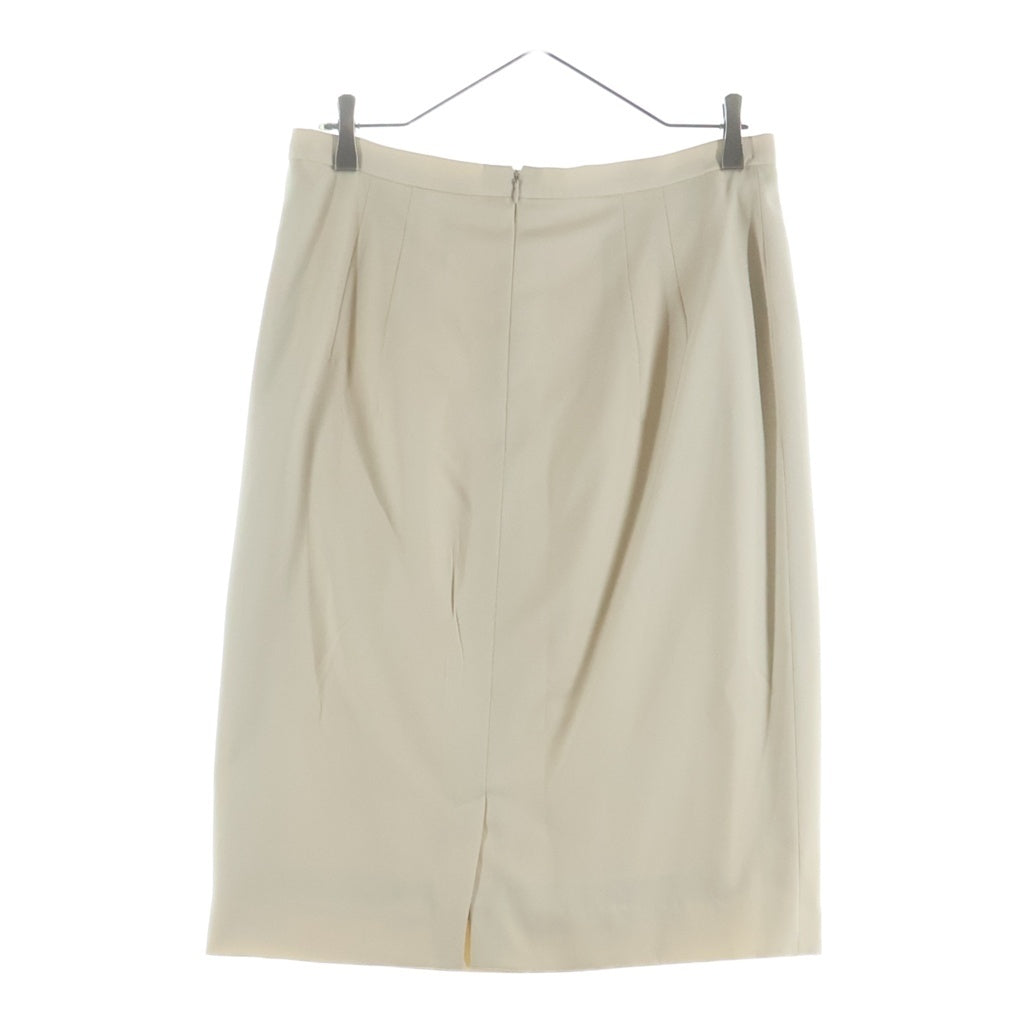 JIL SANDER(ジルサンダー) アセテート ビスコース タイト ミディアムスカート ベージュ レディース