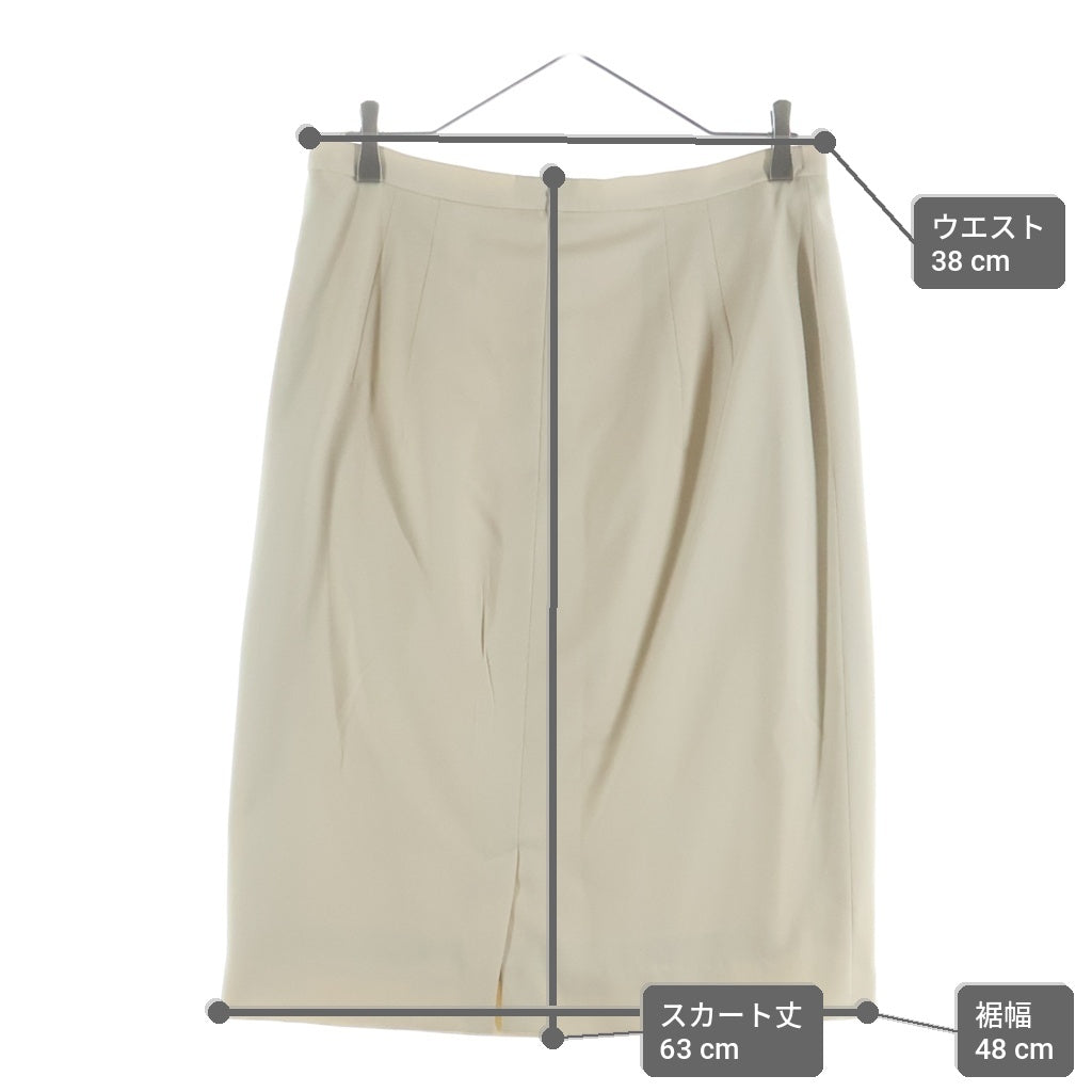 JIL SANDER(ジルサンダー) アセテート ビスコース タイト ミディアムスカート ベージュ レディース