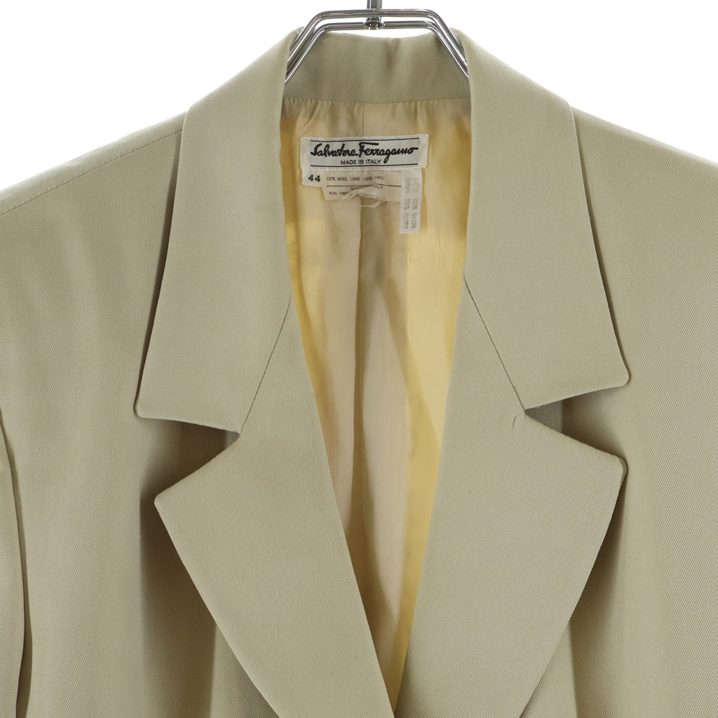 Salvatore Ferragamo(サルヴァトーレ フェラガモ) ジャケット ウール ベージュ 44サイズ レディース