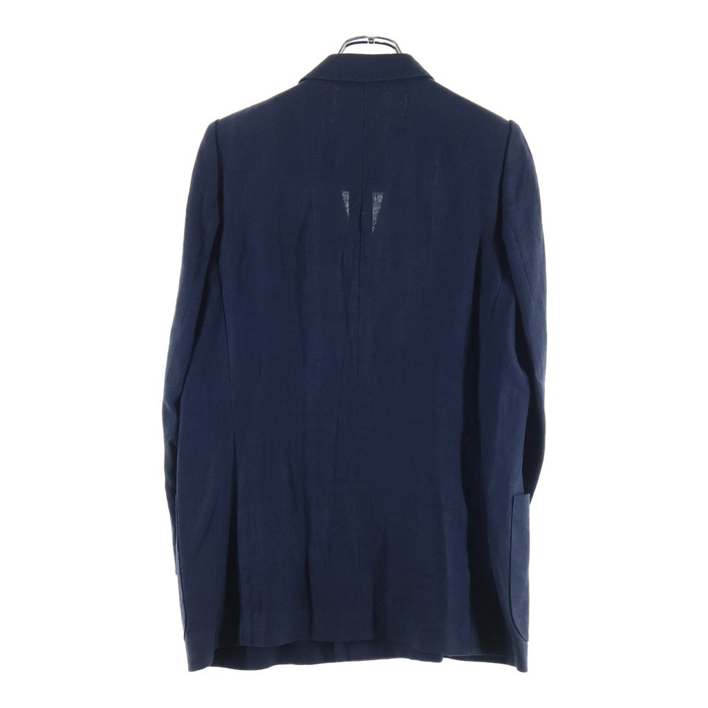 BURBERRY(バーバリー) ジャケット ダブルボタン 麻 ネイビー 11サイズ レディース