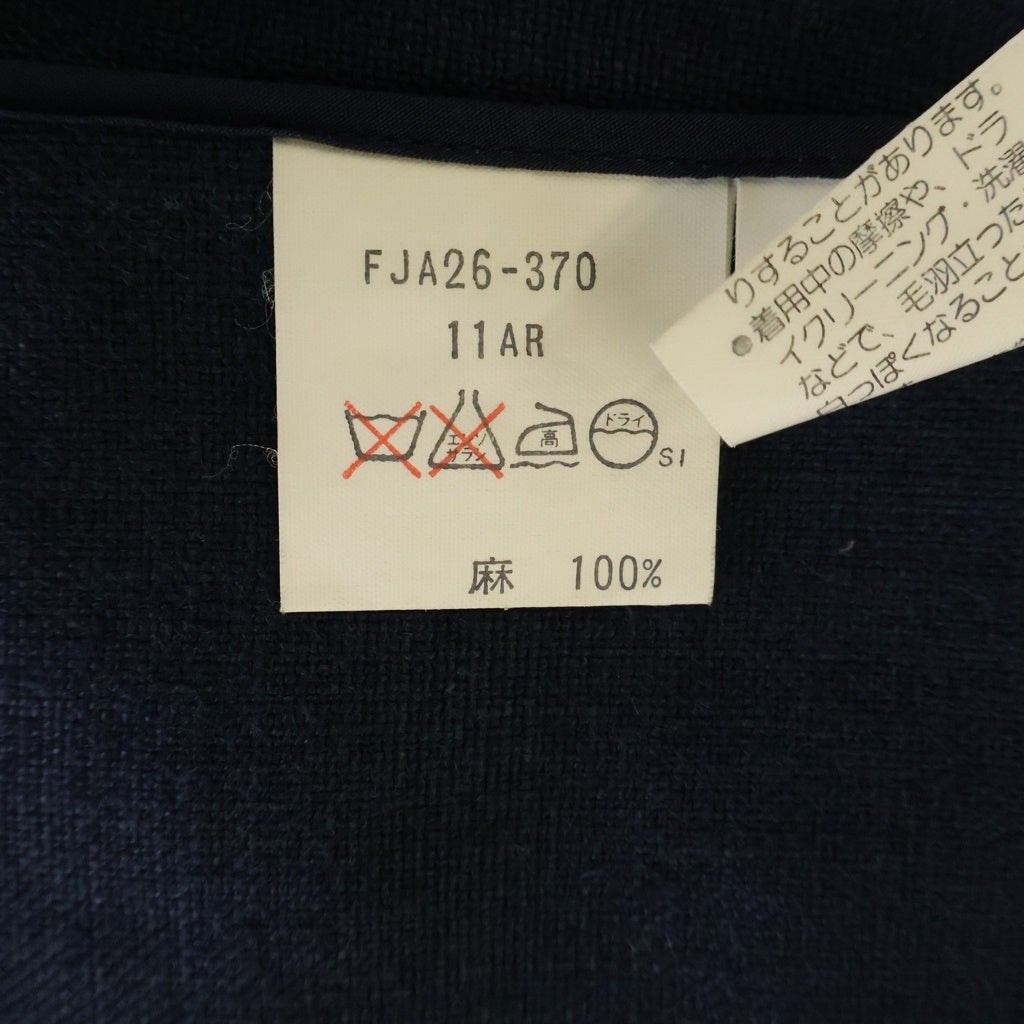 BURBERRY(バーバリー) ジャケット ダブルボタン 麻 ネイビー 11サイズ レディース