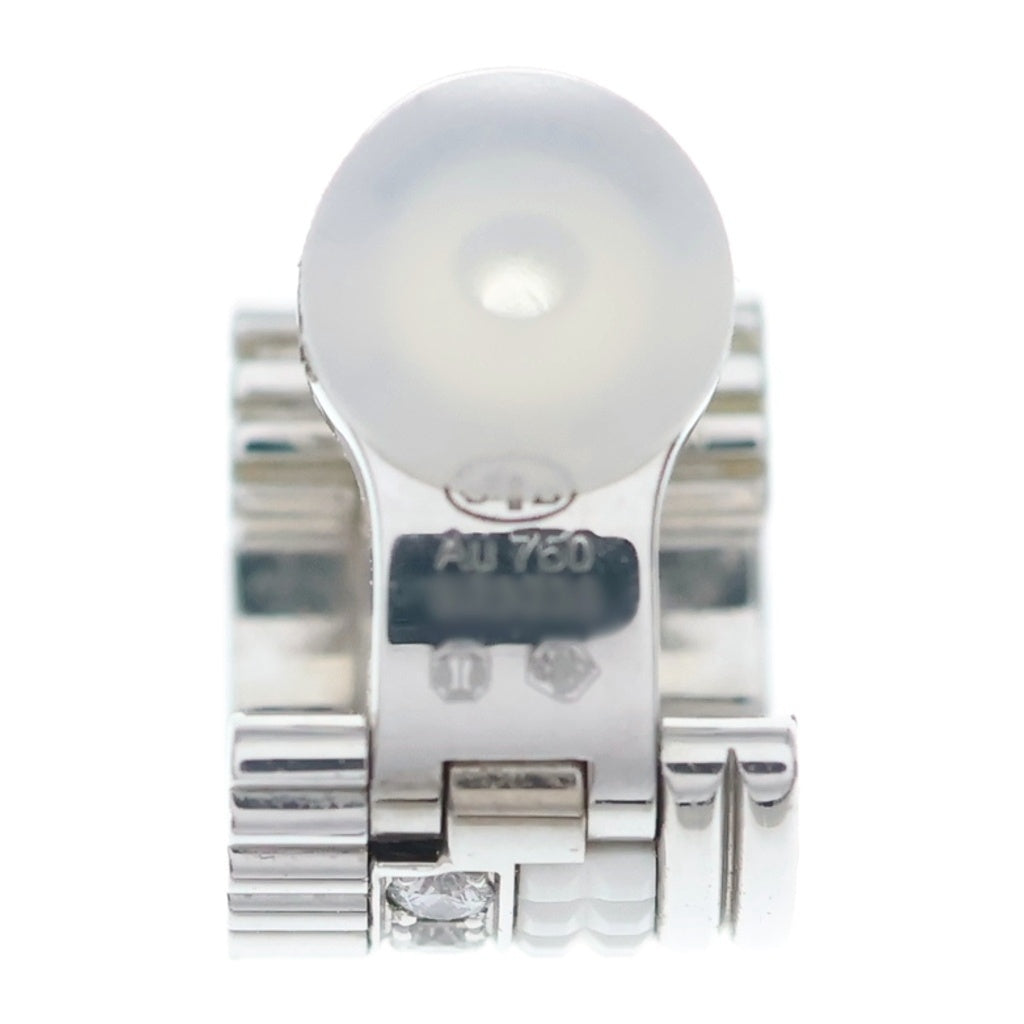 BOUCHERON(ブシュロン) キャトル ダブルホワイト ダイヤ シングル クリップイヤリング スモール Au750 K18WG×CE イヤリング ホワイトゴールド セラミック JCO01636 レディース