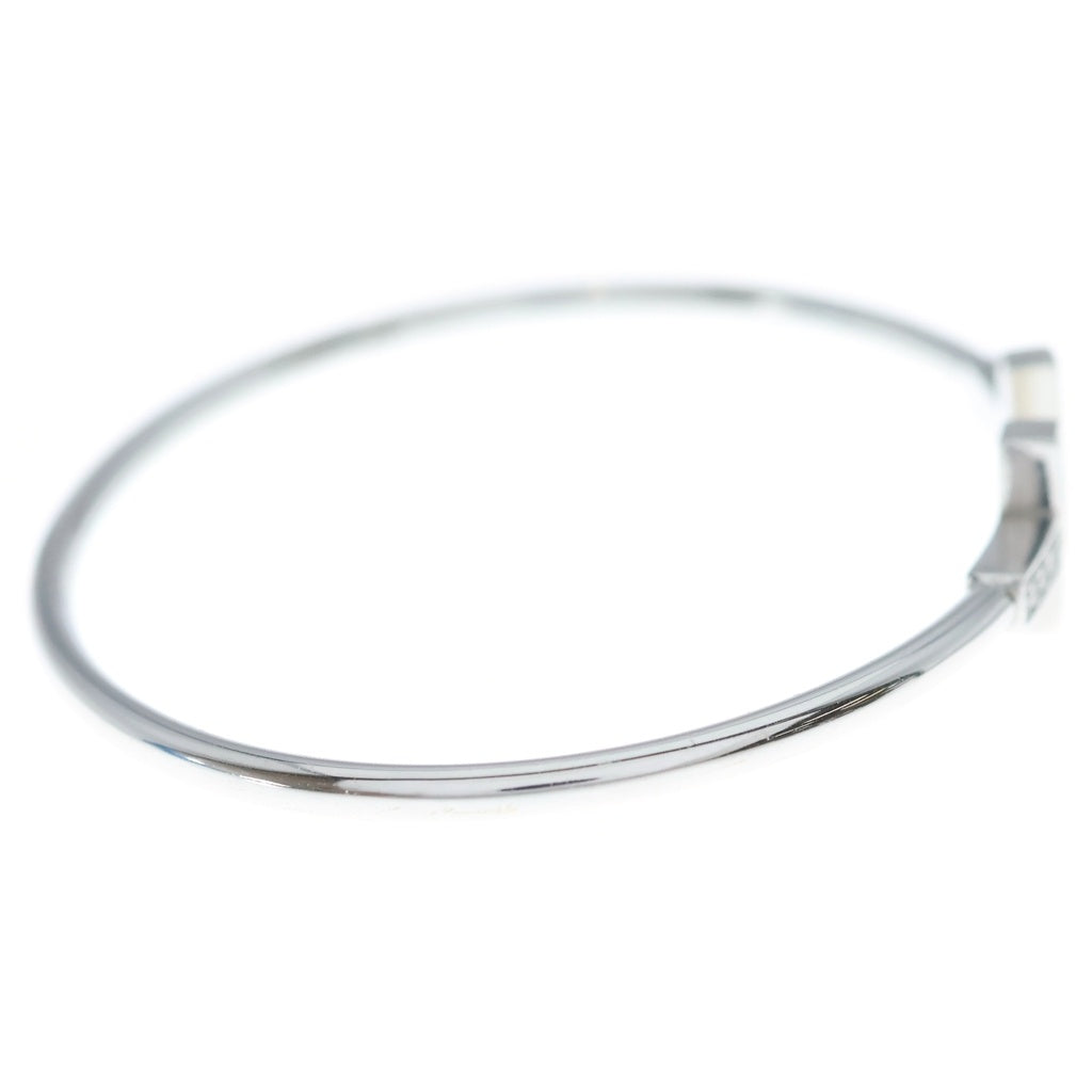 TIFFANY & Co.(ティファニー) Tワイヤー ブレスレット 18Pダイヤ ミディアム バングル ブレスレット K18WG ホワイトゴールド レディース