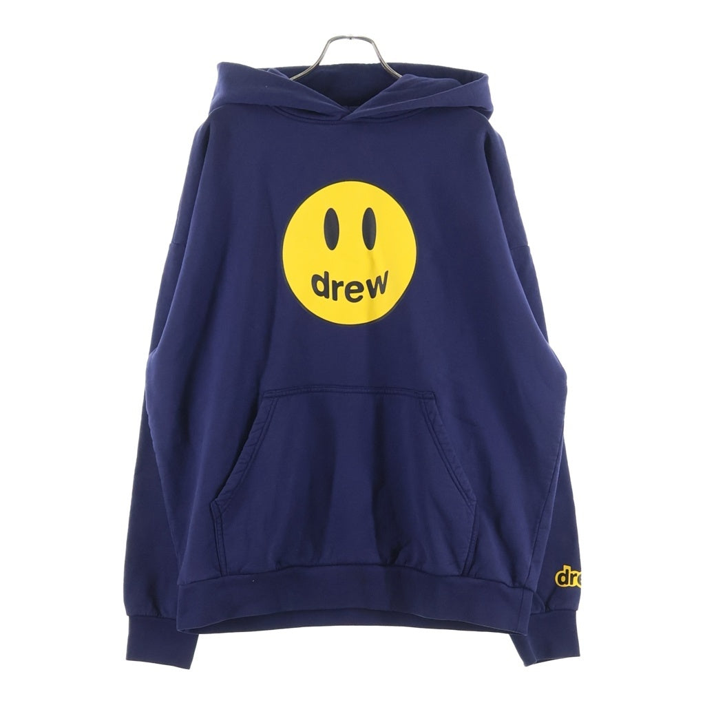drew house(ドリューハウス) MASCOT HOODIE マスコットフーディー プルオーバーパーカー フロントロゴプリント コットン ネイビー