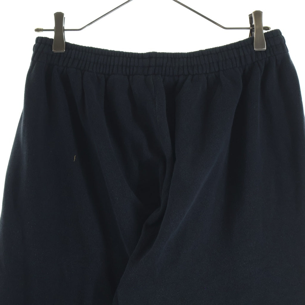 Hanes(ヘインズ) 80-90s VINTAGE apple アップル ロゴプリントスウェットパンツ ジョガーパンツ ドローストリング 裾リブ コットン アクリル ヴィンテージ ブラック