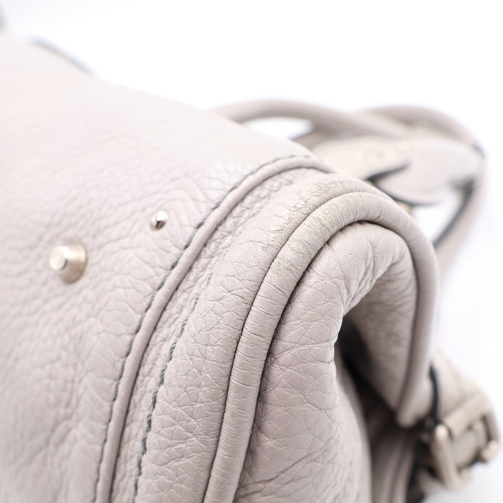 Chloe(クロエ) パディントン ハンドバッグ ライトグレー レザー ゴールド金具 レディース