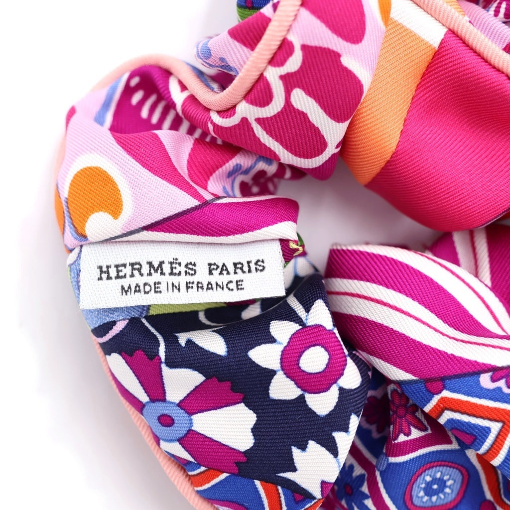 HERMES(エルメス) シュシュ クラウディア ヘアアクセサリー シルク マルチカラー レディース