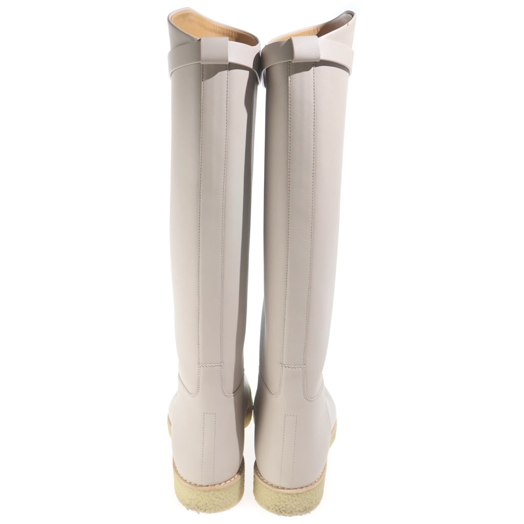 HERMES(エルメス) フォースティン ロングブーツ ベージュ ケリー金具 #37 レディース