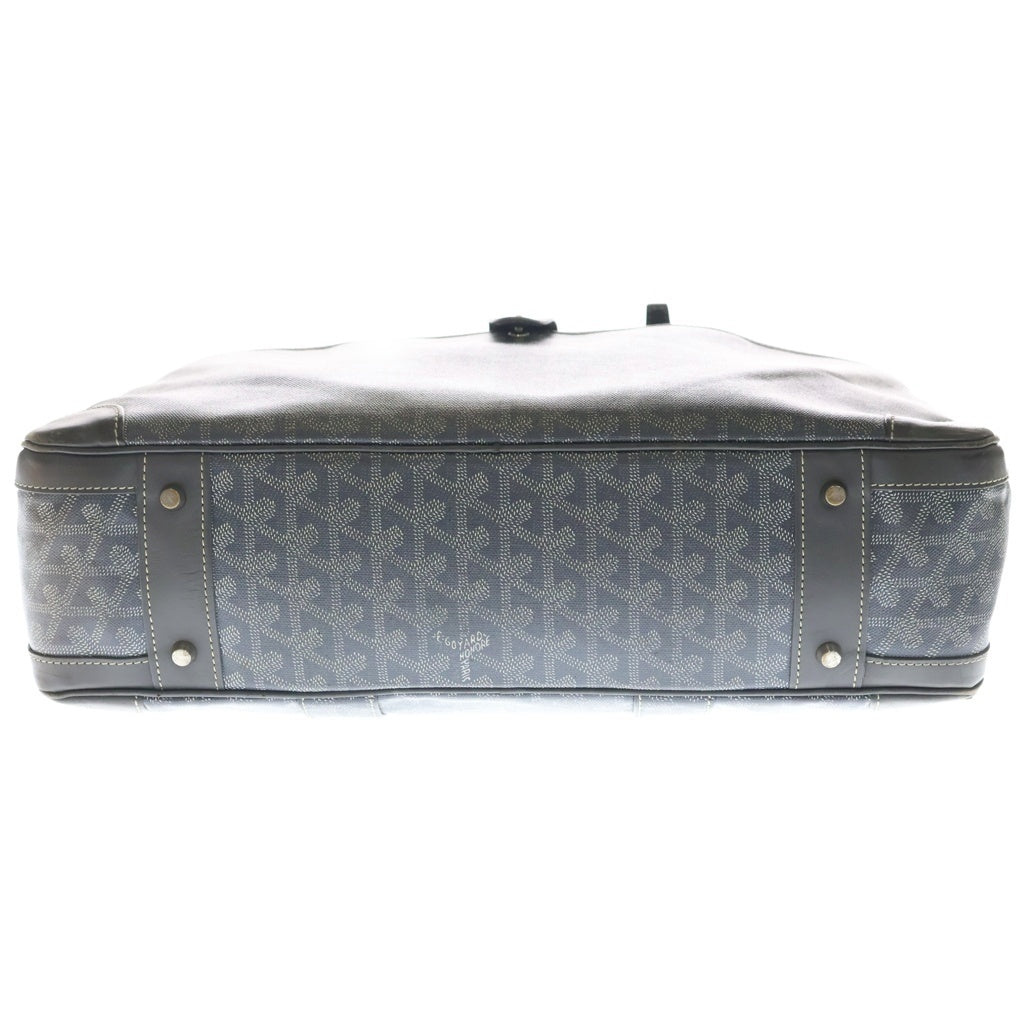 GOYARD(ゴヤール) アンバサードMM ハンドバッグ ビジネスバッグ グレー レザー シルバー金具