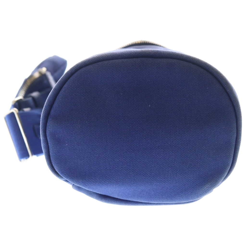 PRADA(プラダ) CANAPA カナパ トライアングルロゴショルダーバッグ ミニバッグ ブルー キャンバス シルバー金具 レディース
