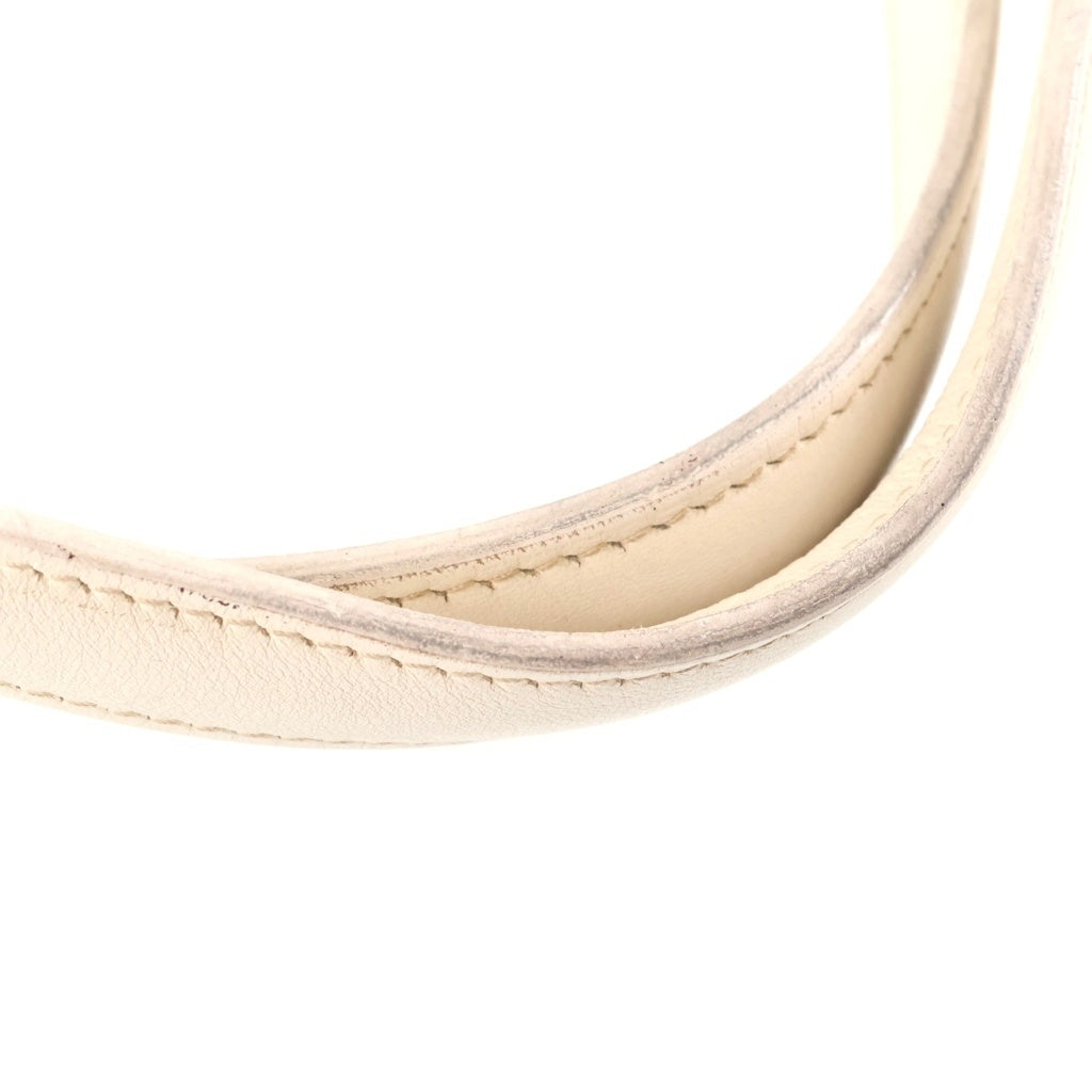 HERMES(エルメス) パスパス トートバッグ ハンドバッグ ホワイト×ブラック トワルアッシュ×レザー レディース