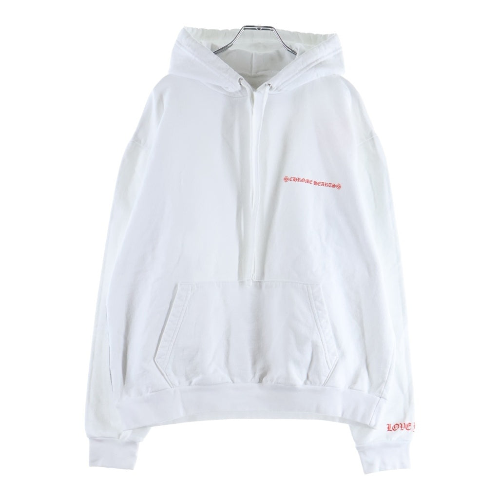 CHROME HEARTS(クロムハーツ) LLS HOODIE プルオーバーフーディ プリントパーカー ホワイト 037-092432