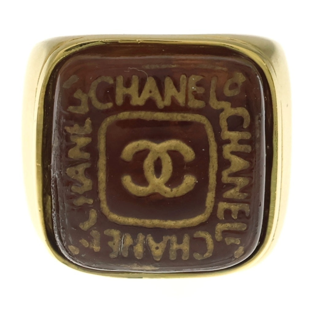 CHANEL(シャネル) グリポア リング ゴールド×ブラウン #13.5