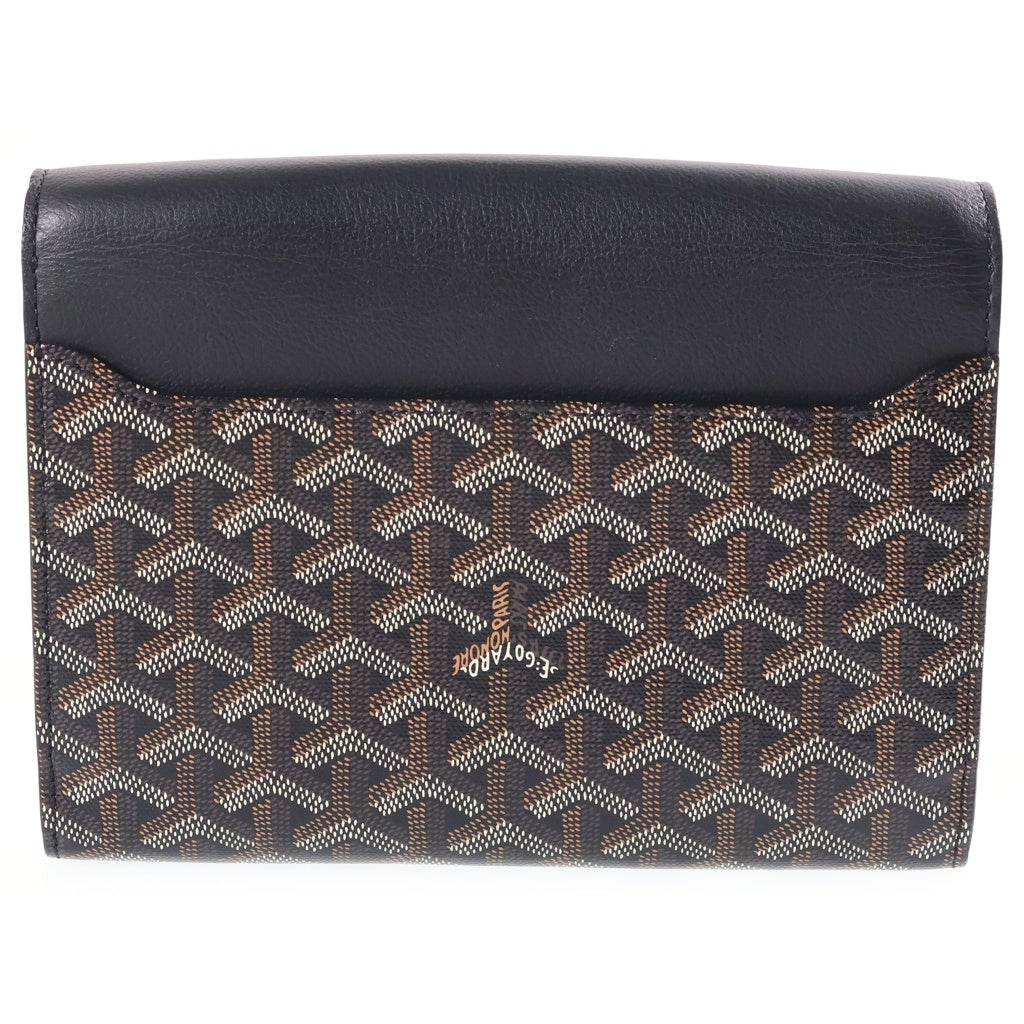 GOYARD(ゴヤール) シープルポーチ ウォレット ショルダーバッグ レザー PVC ブラック レディース