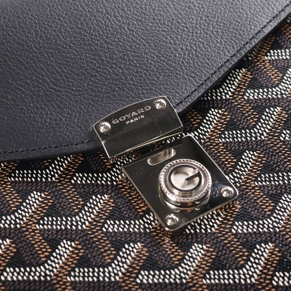 GOYARD(ゴヤール) シープルポーチ ウォレット ショルダーバッグ レザー PVC ブラック レディース