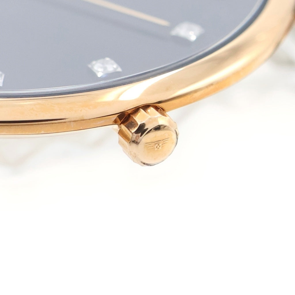 LONGINES(ロンジン) グランクラッシック 黒文字盤 GP×レザー/QZ レザー クォーツ 腕時計 L4.709.1.57.2
