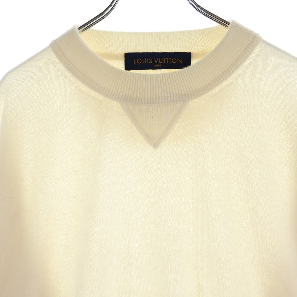LOUIS VUITTON(ルイヴィトン) 19SS Cashmere Logo Knit インサイドアウト カシミヤ クルーネックニット アイボリー RM191 JZE HGN62W