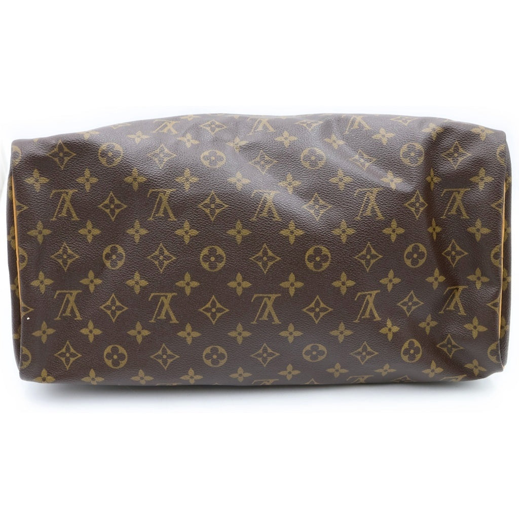 LOUIS VUITTON(ルイヴィトン) モノグラム スピーディ40 ハンドバッグ ボストンバッグ ブラウン レザー×PVC M41522 ゴールド金具 レディース