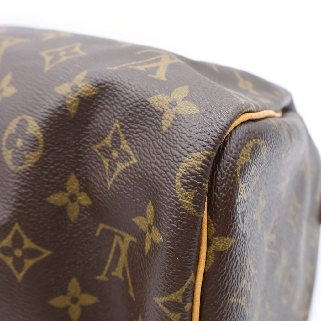 LOUIS VUITTON(ルイヴィトン) モノグラム スピーディ40 ハンドバッグ ボストンバッグ ブラウン レザー×PVC M41522 ゴールド金具 レディース