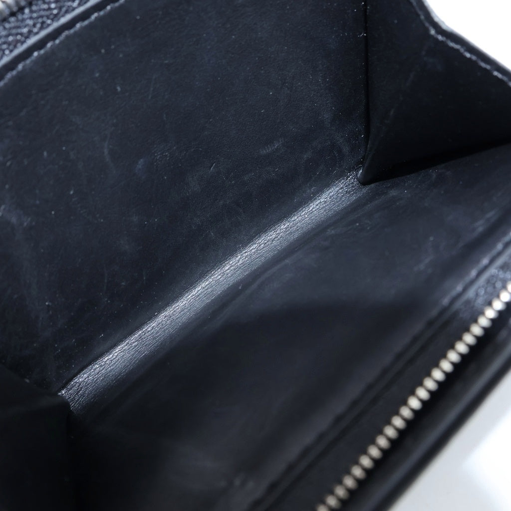 LOUIS VUITTON(ルイヴィトン) モノグラムマヒナ ポルトフォイユイリスコンパクト ウォレット 三つ折り財布 ブラック ノワール レザー M62540 シルバー金具 レディース