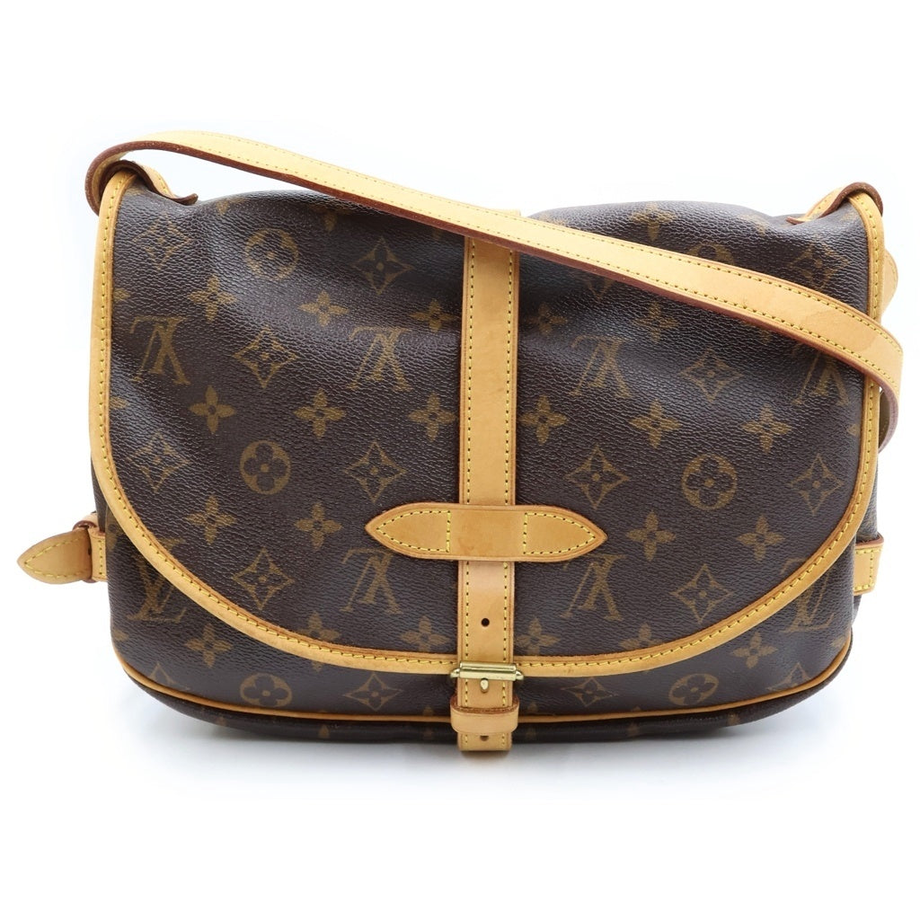 LOUIS VUITTON(ルイヴィトン) モノグラム ソミュール30 ショルダーバッグ ブラウン PVC×レザー M42256 レディース