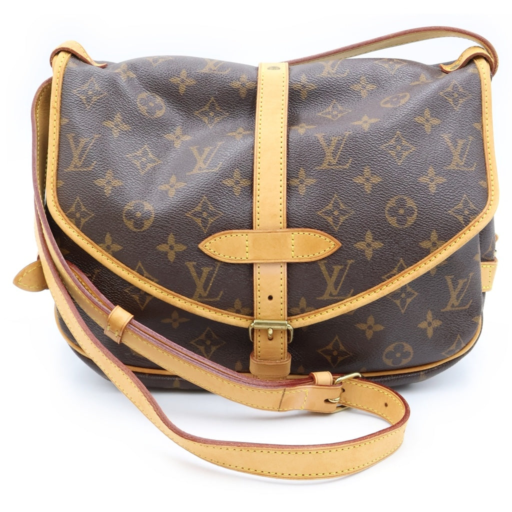 LOUIS VUITTON(ルイヴィトン) モノグラム ソミュール30 ショルダーバッグ ブラウン PVC×レザー M42256 レディース