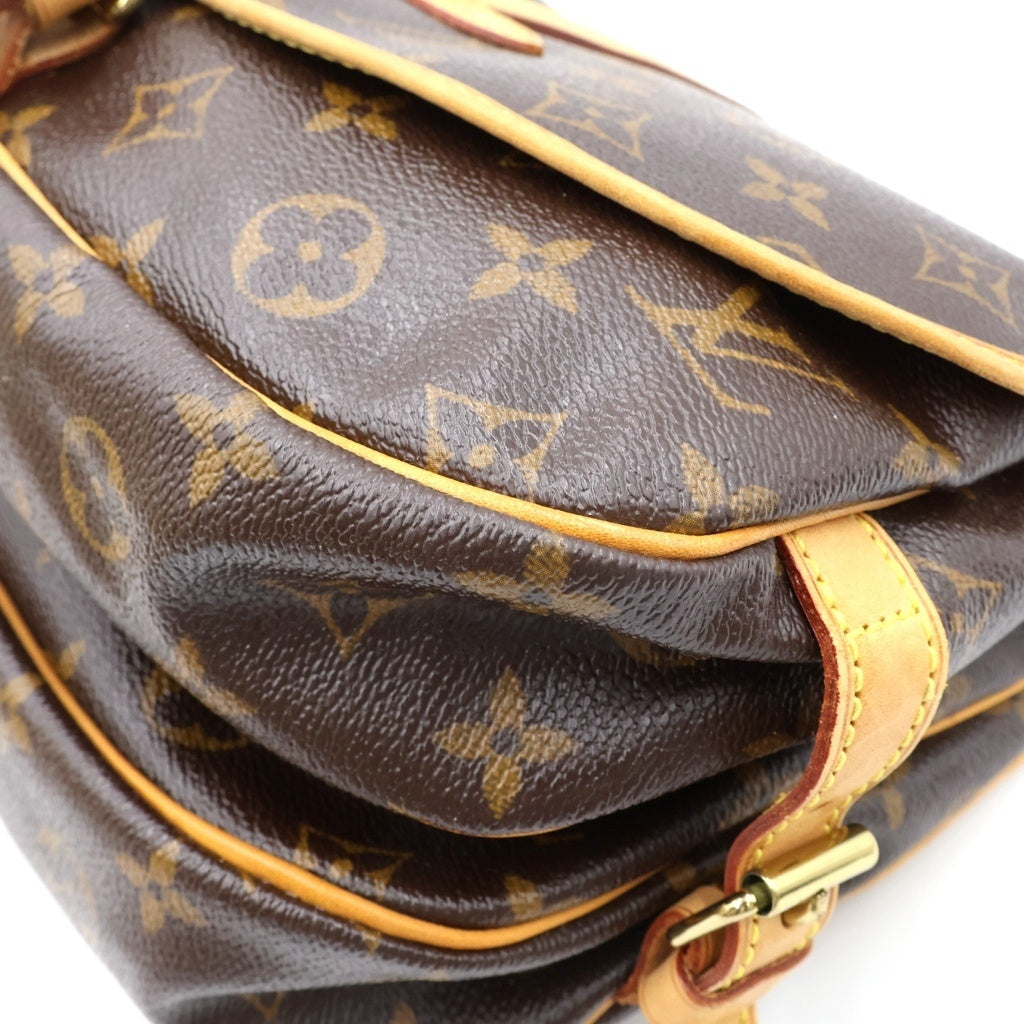 LOUIS VUITTON(ルイヴィトン) モノグラム ソミュール30 ショルダーバッグ ブラウン PVC×レザー M42256 レディース