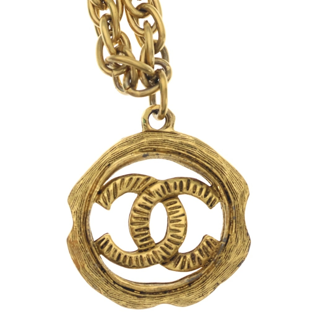 CHANEL(シャネル) ココマーク ロングチェーン ネックレス 1980年代 ヴィンテージ GP メッキ ゴールド レディース