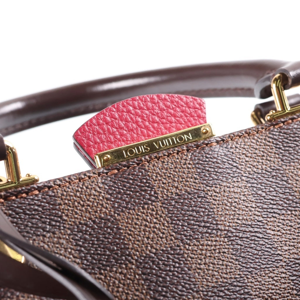 LOUIS VUITTON(ルイヴィトン) ブリタニー ハンドバッグ 2wayショルダー ダミエ レザー PVC ブラウン/フューシャ N41675 レディース