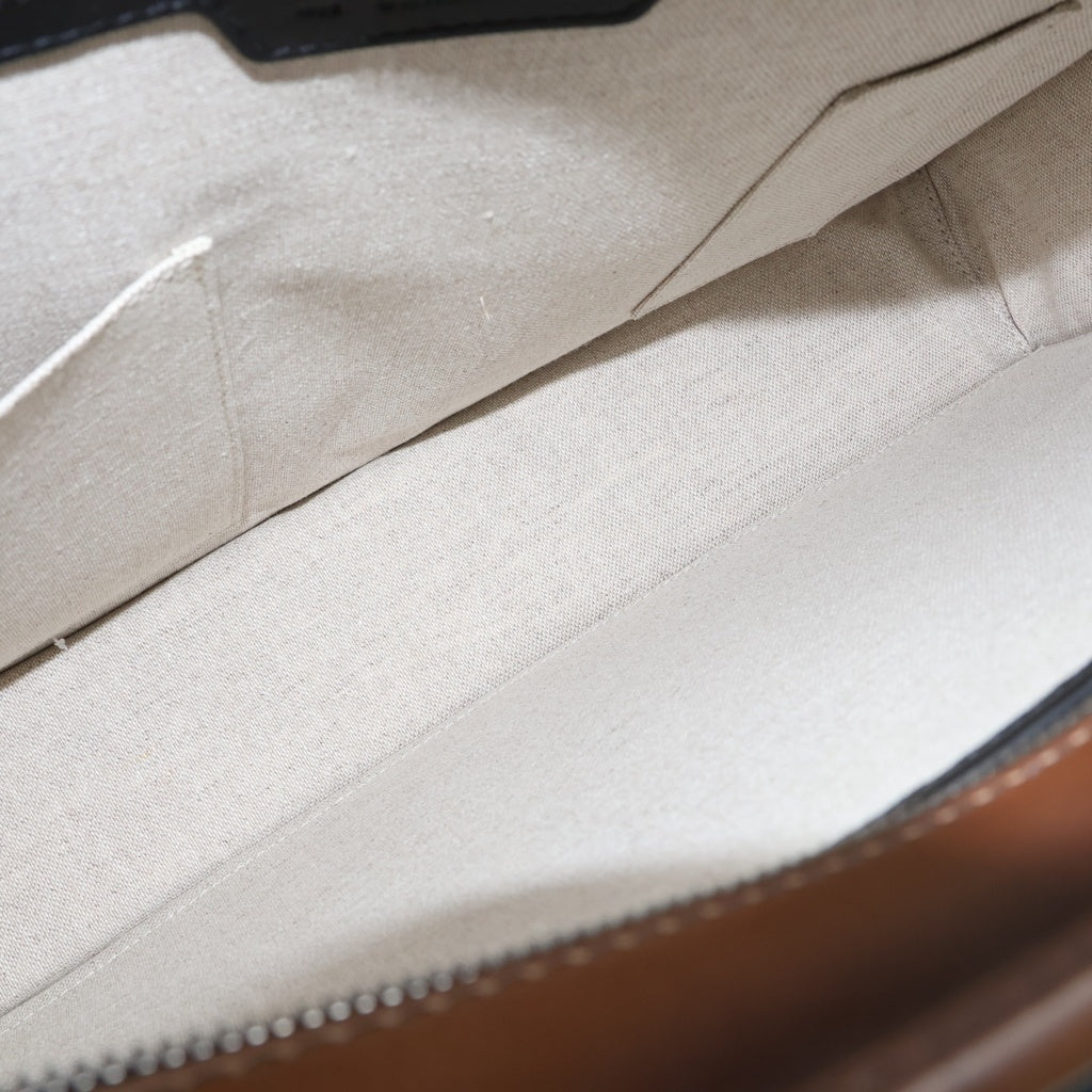 Berluti(ベルルッティ) カリグラフィー パッチワーク スクリット ビジネスバッグ ショルダーバッグ 2WAY ブラウン レザー 235685 レディース