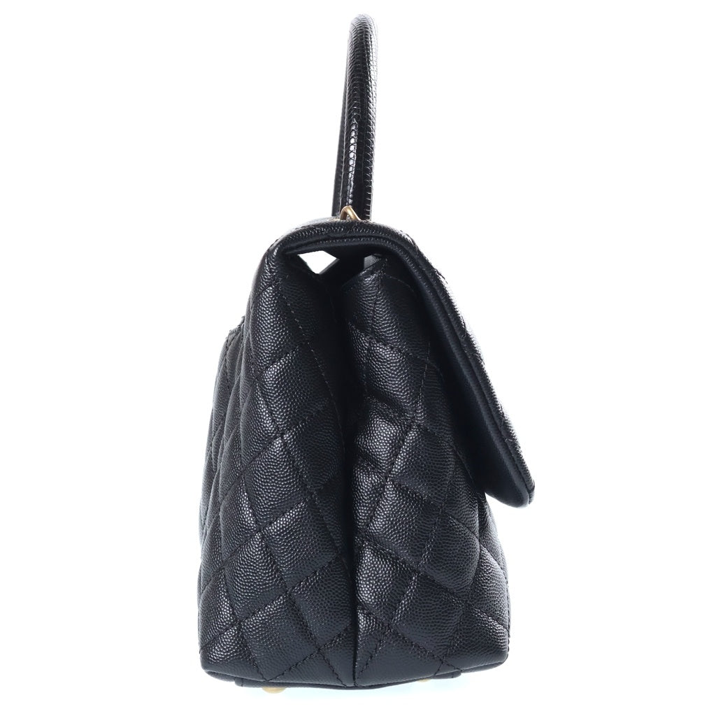 CHANEL(シャネル) ココハンドル29 2WAYハンドバッグ ショルダーバッグ ブラック キャビアスキン A92991 ゴールド金具 レディース